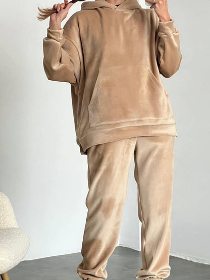 Soft fleece hoodie set for women and casual jogger pants Chic and Style