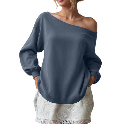 Dames créatif Sweat-shirt surdimensionné avec détails d'épaules Chic und Stil