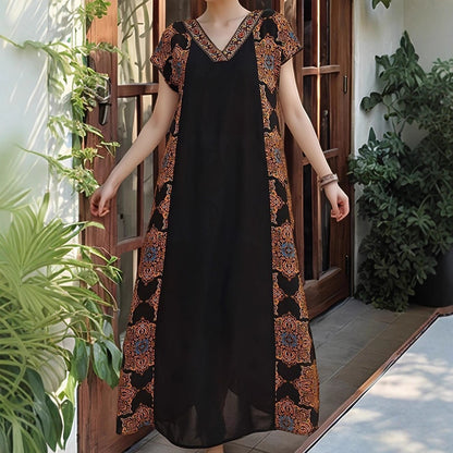 Robe maxi pour femmes avec des détails de broderie élaborés et une coupe fluide Chic und Stil