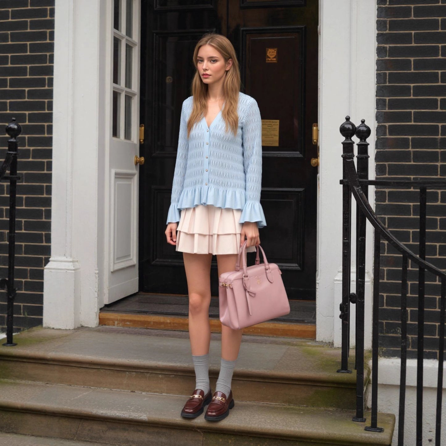 Dames Cardigan léger et élégant avec ourlet à volants Chic und Stil