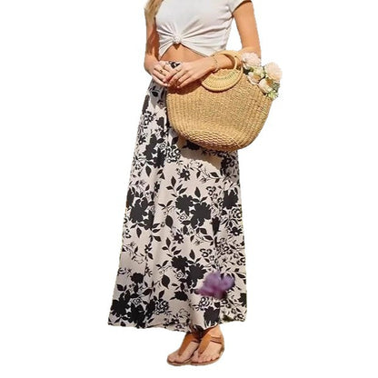 Chic and Style Women's Wide Leg Beach Pants with Floral Pattern