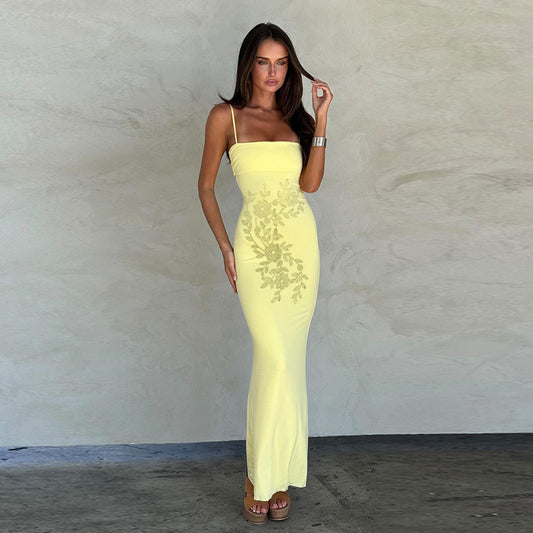 Robes Maxi Élégantes Florales Brodées Chic und Stil