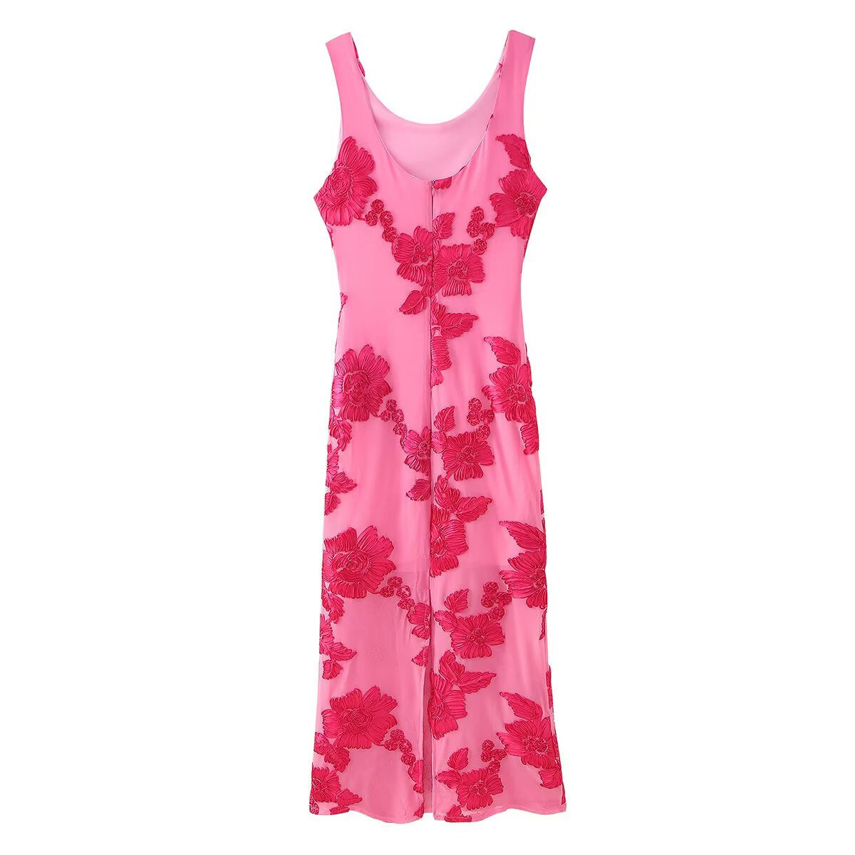 Robe maxi femme avec broderie florale et coupe élégante Chic und Stil
