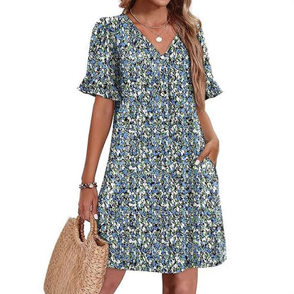 Robe décontractée en lin pour femmes Chic und Stil