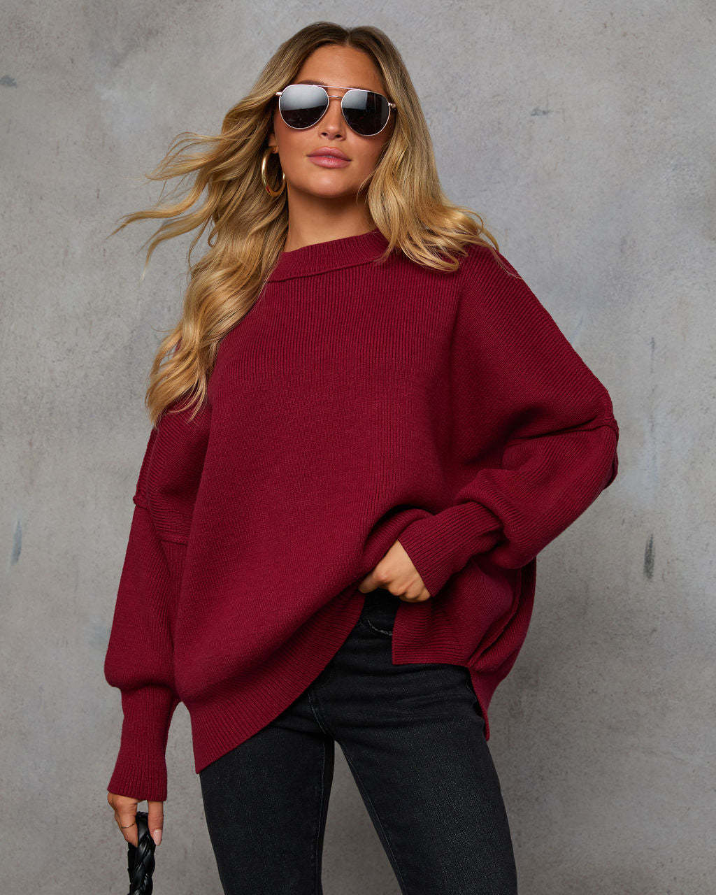 Dames Décontracté oversized pull Chic und Stil
