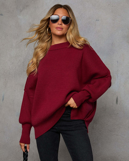 Dames Décontracté oversized pull Chic und Stil