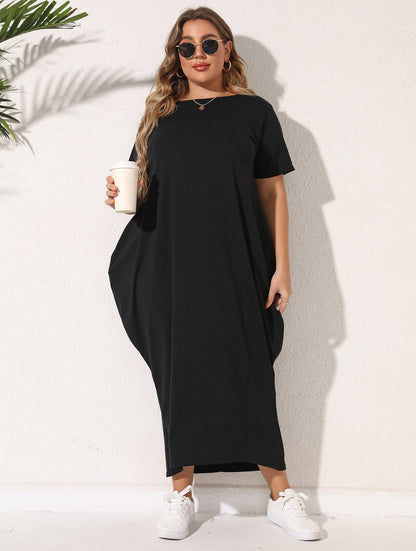 Femmes Grande Taille Robe Maxi Décontractée Chic und Stil