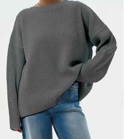 Femmes pull en gros tricot décontracté avec des manches larges et une coupe moderne Chic und Stil