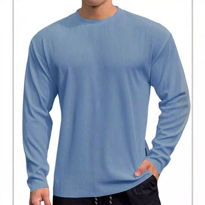Pull-over en tricot fin pour hommes avec motif en côtes texturées Chic und Stil