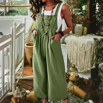 Dames combinaison décontractée avec jambes larges et poches Chic und Stil