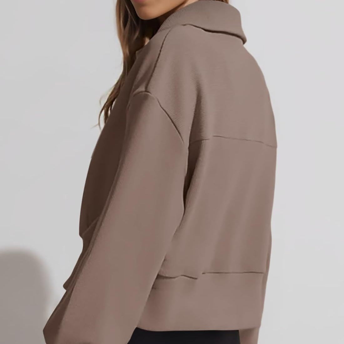 Pull-over zippé sportif pour femmes avec col montant Chic und Stil