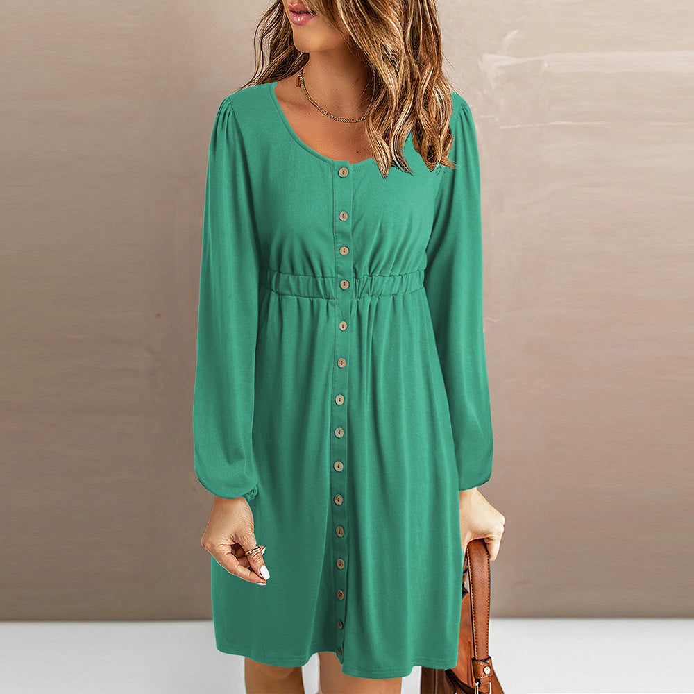 Robe d'été pour femmes avec coupe cintrée et manches longues Chic und Stil