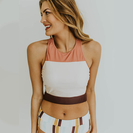 Haut de maillot de bain à col montant pour femmes Chic und Stil