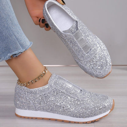 Baskets à Enfiler Brillantes Chic und Stil pour Femmes