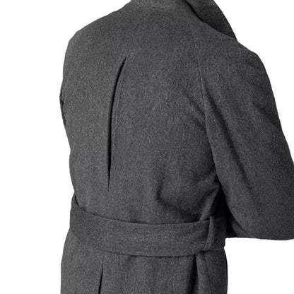 Fashionable wool trench coat for men with a tie belt and large pockets Chic and Style