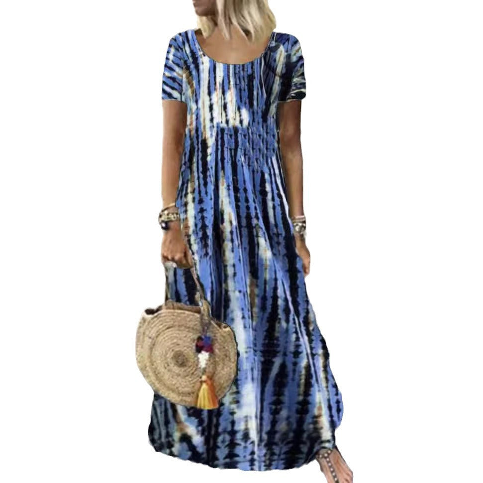 Robe maxi féminine avec motif rayé tendance Chic und Stil