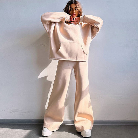 Casual hoodie set for women and palazzo pants Chic und Stil