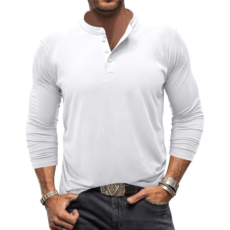 Chemise Henley à manches longues pour homme avec col moderne et détails de boutons pratiques Chic und Stil