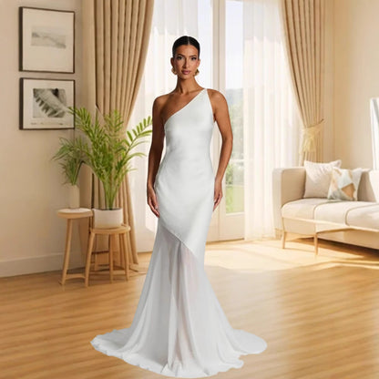 Robe de soirée asymétrique pour femmes Chic und Stil