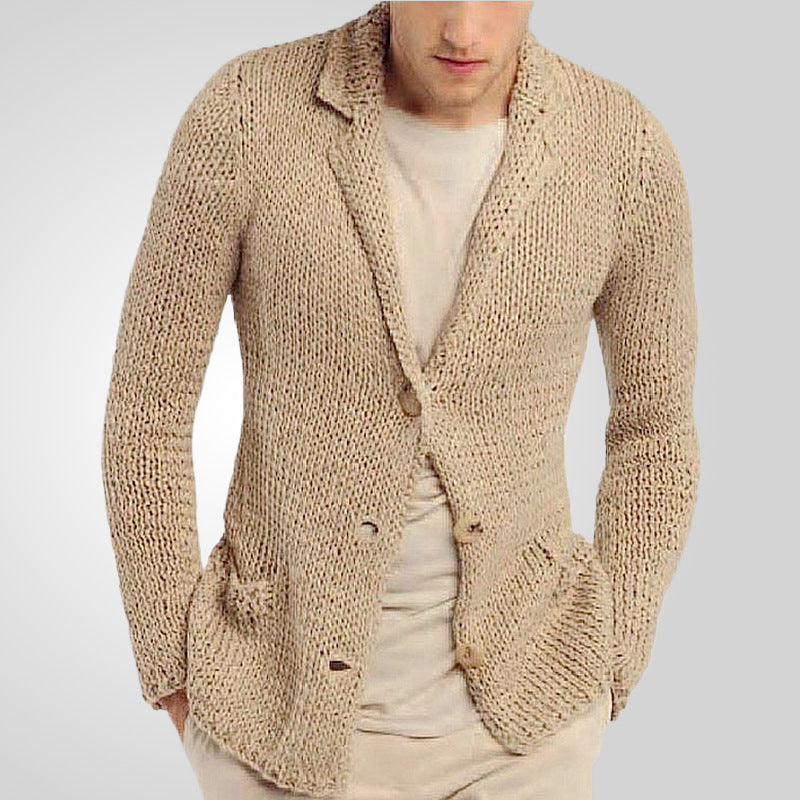 Blazer en tricot pour homme au design naturel et rustique avec poches pratiques Chic und Stil