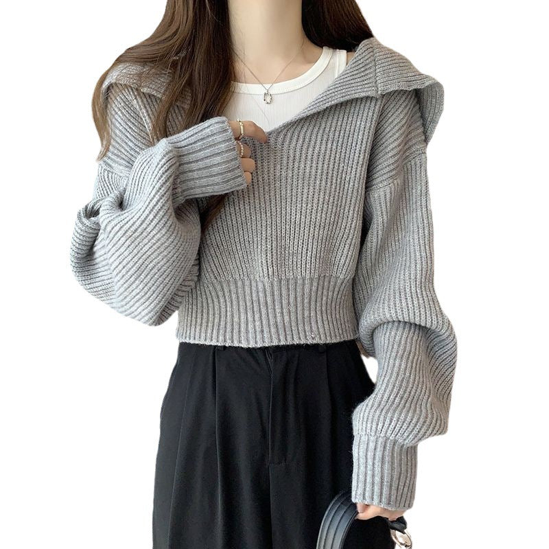 Dames pull-over V douillet avec capuche et coupe oversize Chic und Stil