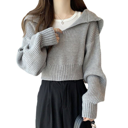 Dames pull-over V douillet avec capuche et coupe oversize Chic und Stil