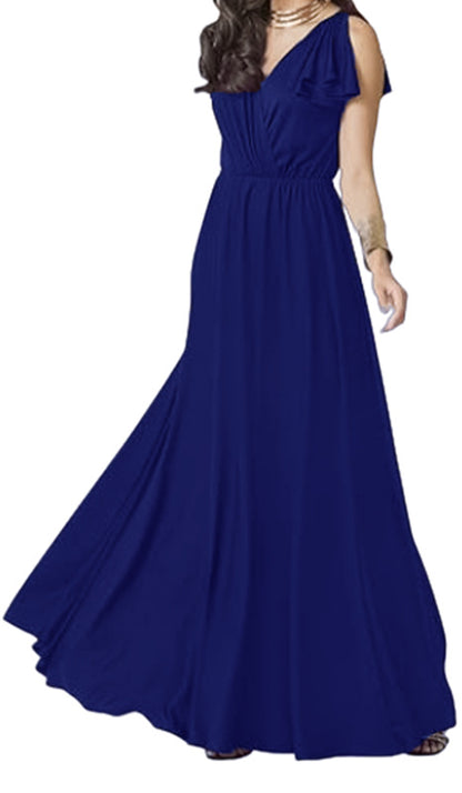 Robe maxi pour femmes avec de jolis volants et une taille élastique Chic und Stil