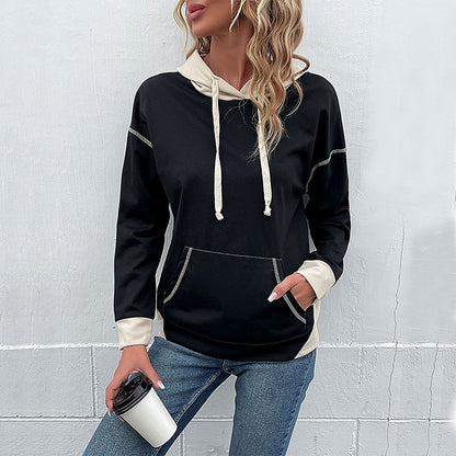 Pull à capuche décontracté pour dames avec design pratique de poches kangourou Chic und Stil