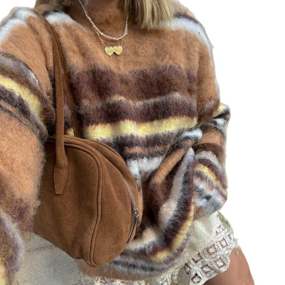 Pull en tricot oversize pour femmes avec des motifs rayés modernes et une coupe décontractée Chic und Stil