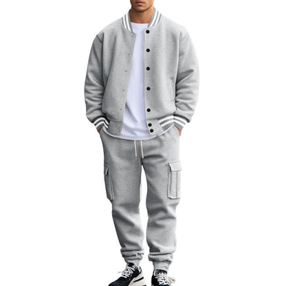 Veste bomber sportive pour hommes et pantalon de training cargo Chic und Stil