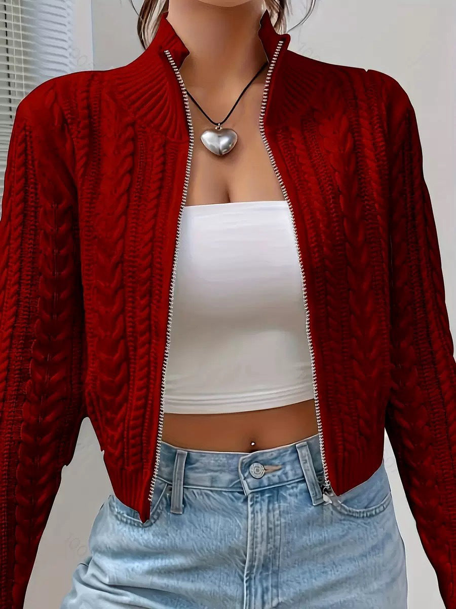 Cardigan pour femmes avec fermeture éclair moderne Chic und Still