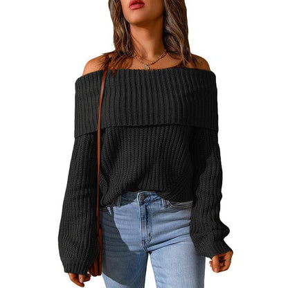 Pull en tricot confortable à épaules dénudées Chic und Stil