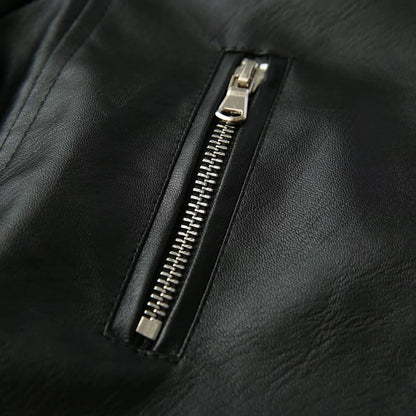 Biker jacket in faux leather for women with embroidered floral design and stud embellishments Chic and Style