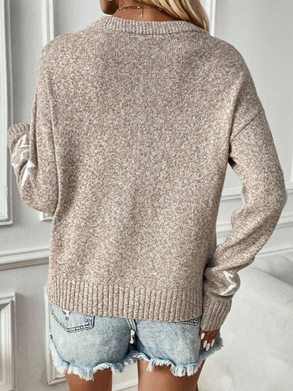 Pull-over en tricot pour dames avec motifs d'étoiles et coupe ample Chic und Stil