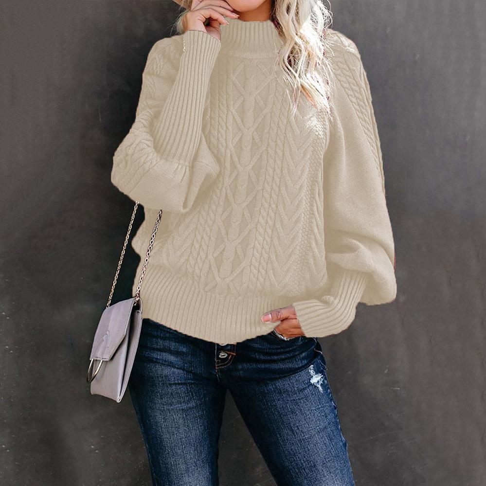 Pull en tricot pour femmes avec col haut et design texturé Chic und Stil