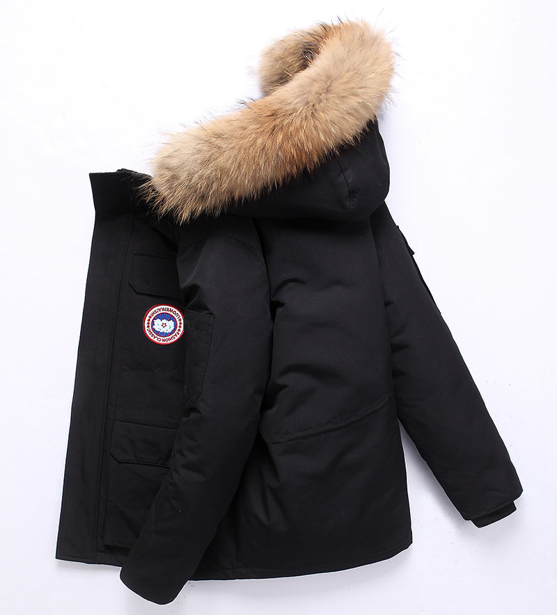 Functional winter jacket for men with removable fur Chic and Style