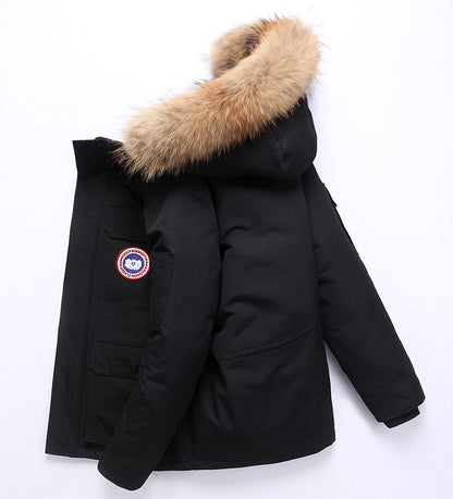 Functional winter jacket for men with removable fur Chic and Style