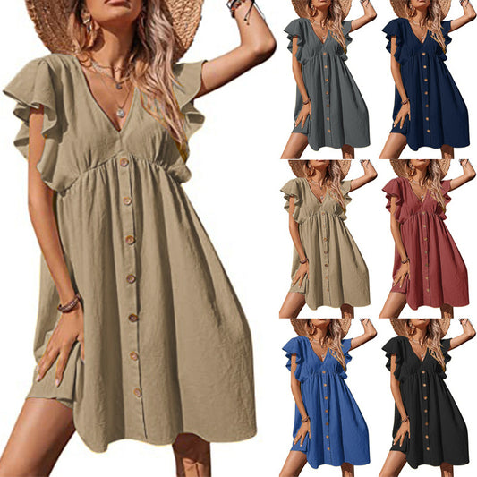 Femmes Robe A-Ligne à Volants Chic und Stil