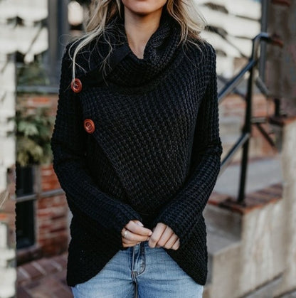 Veste en tricot pour femmes avec fermeture asymétrique et col confortable Chic und Stil