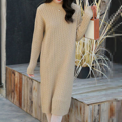 Robe en tricot pour femmes avec motif en torsades et coupe décontractée Chic und Stil