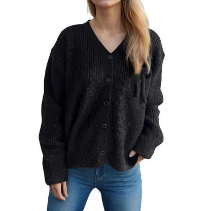 Dame Cardigan avec un motif de structure fin et des détails de bouton décoratifs Chic und Stil