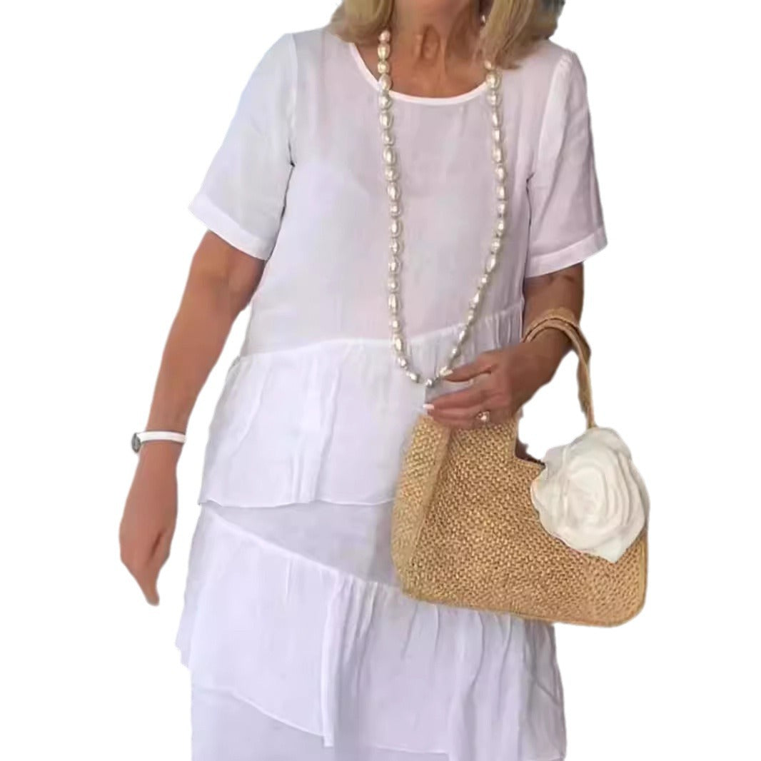 Robe d'été décontractée pour femmes avec un ourlet flottant Chic und Stil