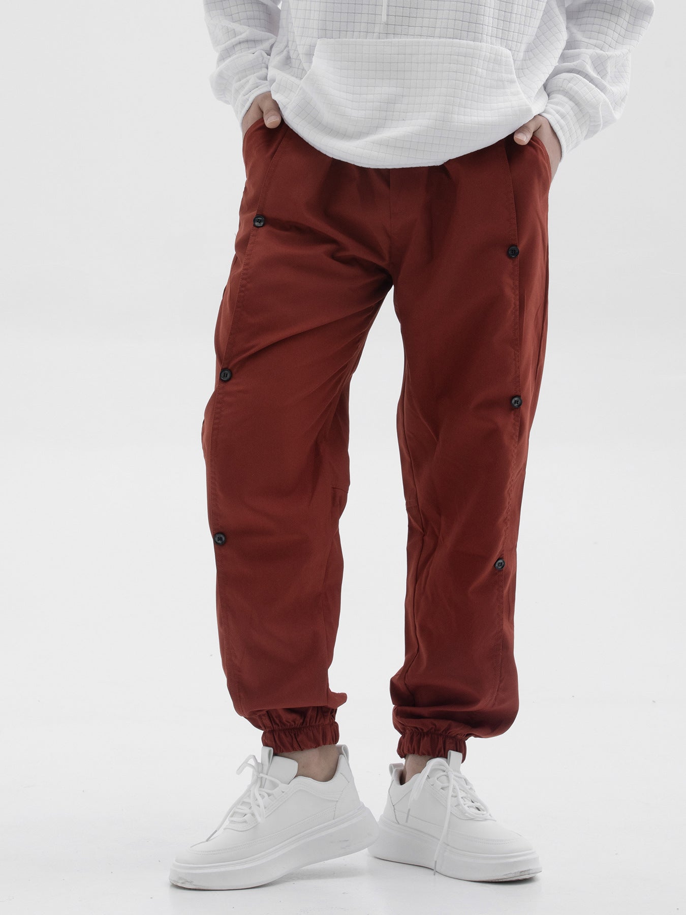 Men Stylish cargo pants with practical buttons and elastic waist Chic and Style
