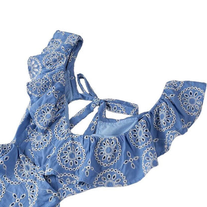 Robe maxi femme avec détails en volants et motif floral Chic und Stil