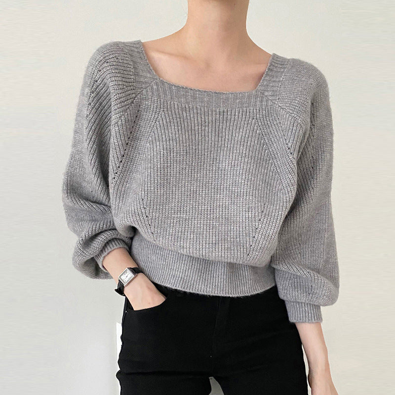 Pull en maille décontracté pour femmes avec une coupe ample et un col rond Chic und Stil