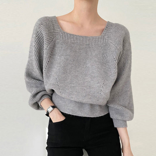 Pull en maille décontracté pour femmes avec une coupe ample et un col rond Chic und Stil