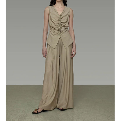Haut asymétrique froncé pour femme Chic und Stil