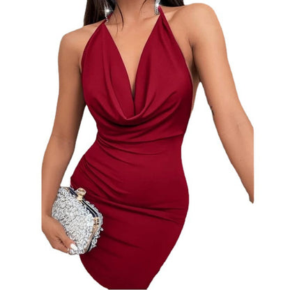 Femmes Collier Pince-à-corps Robe Chic und Stil