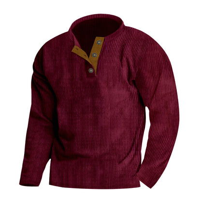 Wellness pullover for men with structured fabric and buttonless front Chic and Style