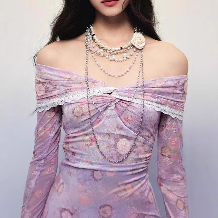 Chemisier femme avec design off-shoulder et motifs floraux Chic und Stil